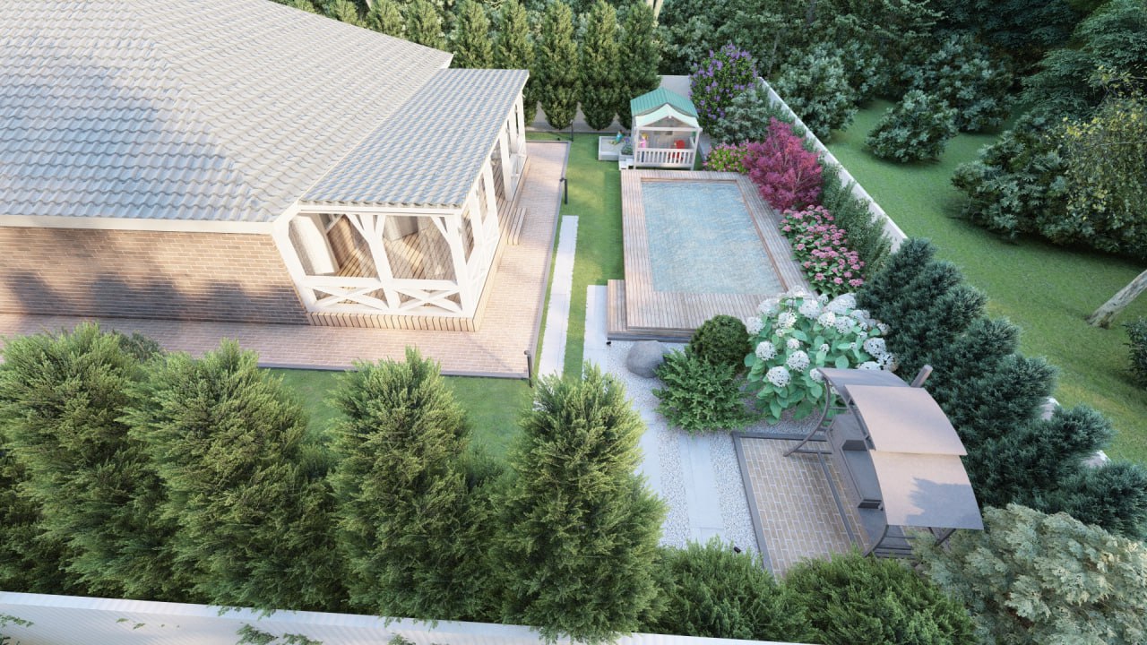 Ландшафтный проект участка 4 сотки в Краснодарском крае-10