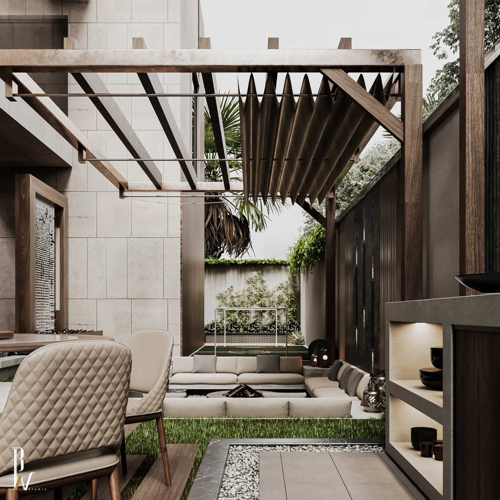 别墅景观丨阿曼丨Black N White-14