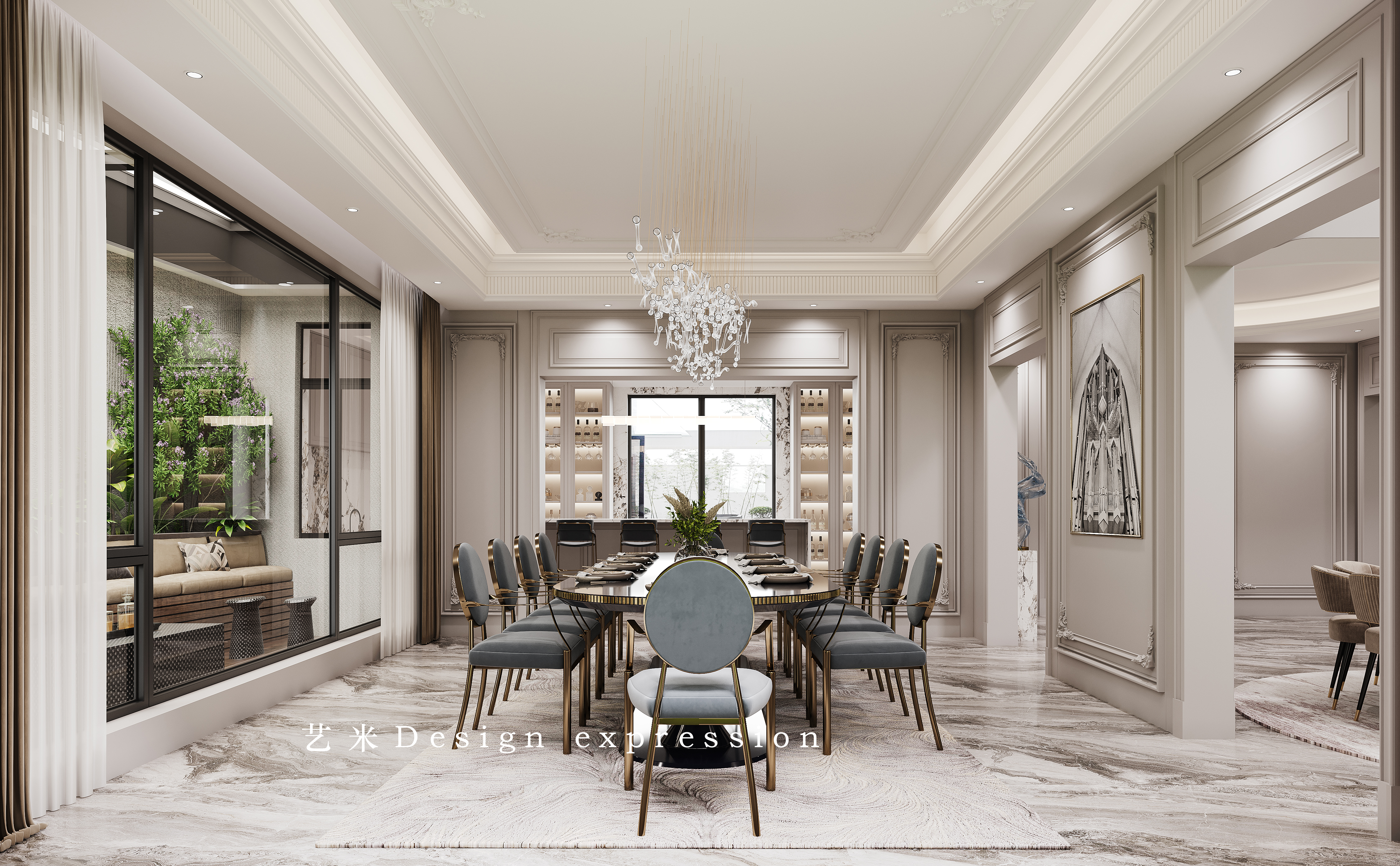 法式客餐厅-艺米效果图-7