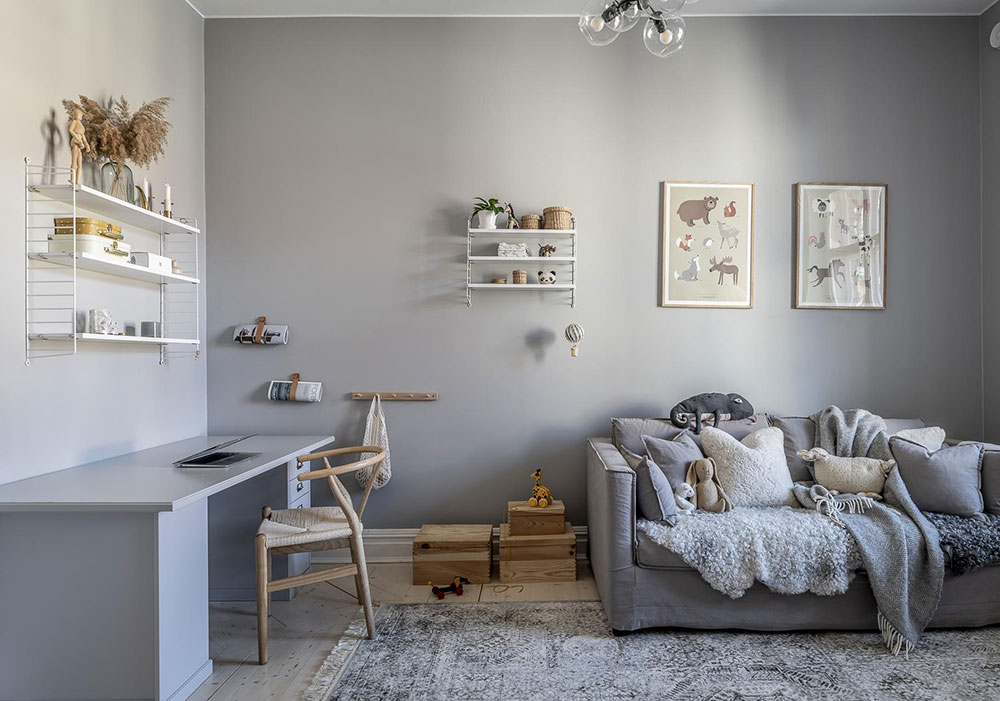 哥德堡 92 平米简约公寓，蓝调卧室引人入胜-21