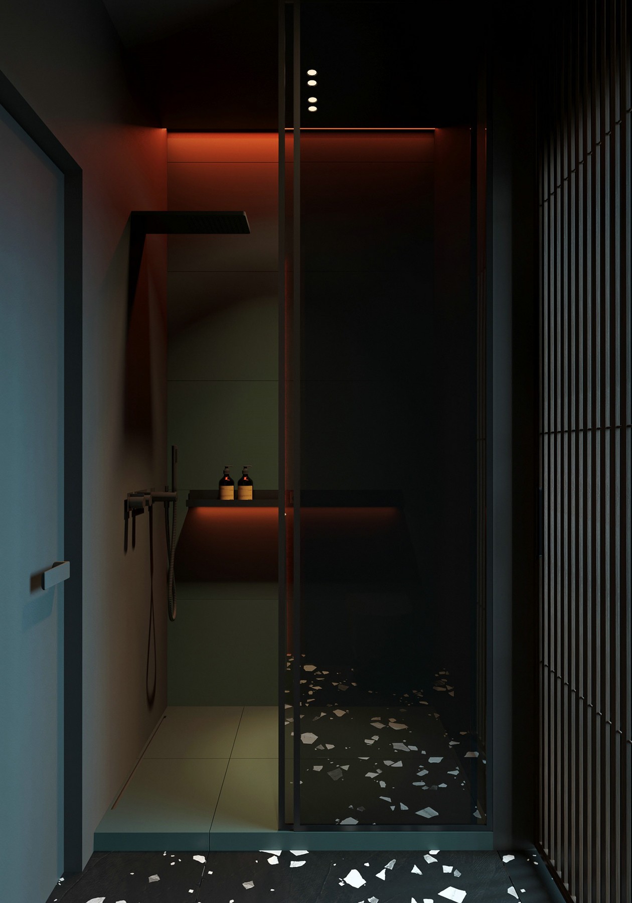 灰色系复式住宅设计 超有设计感！-7