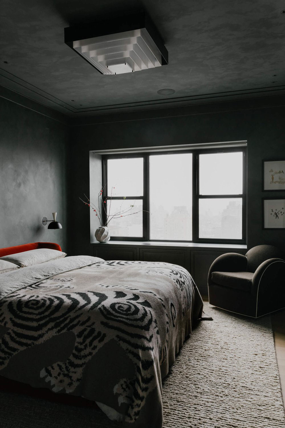 纽约时尚公寓 | 黑色卧室的独特魅力-13