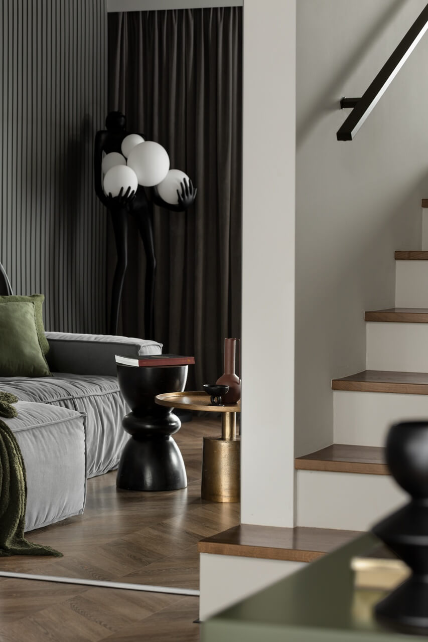 90平华沙阁楼风住宅设计丨波兰华沙丨Tatsiana Siamashka – ART and DESIGN-32