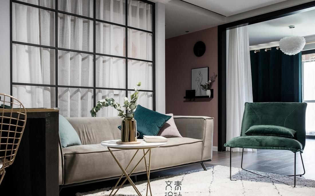 我的单身公寓 | 水泥餐桌与自画色块画的独特融合-4