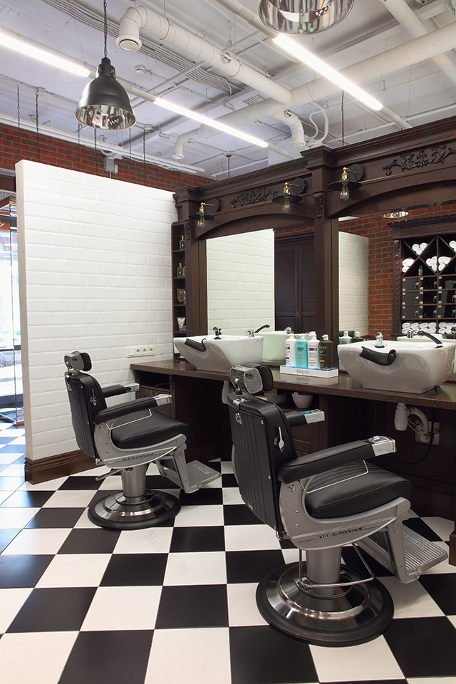 Wall Street男士美容院设计项目丨俄罗斯莫斯科-6