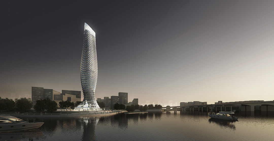 珠海斗门景观塔——跃鱼之姿,仿生设计-7