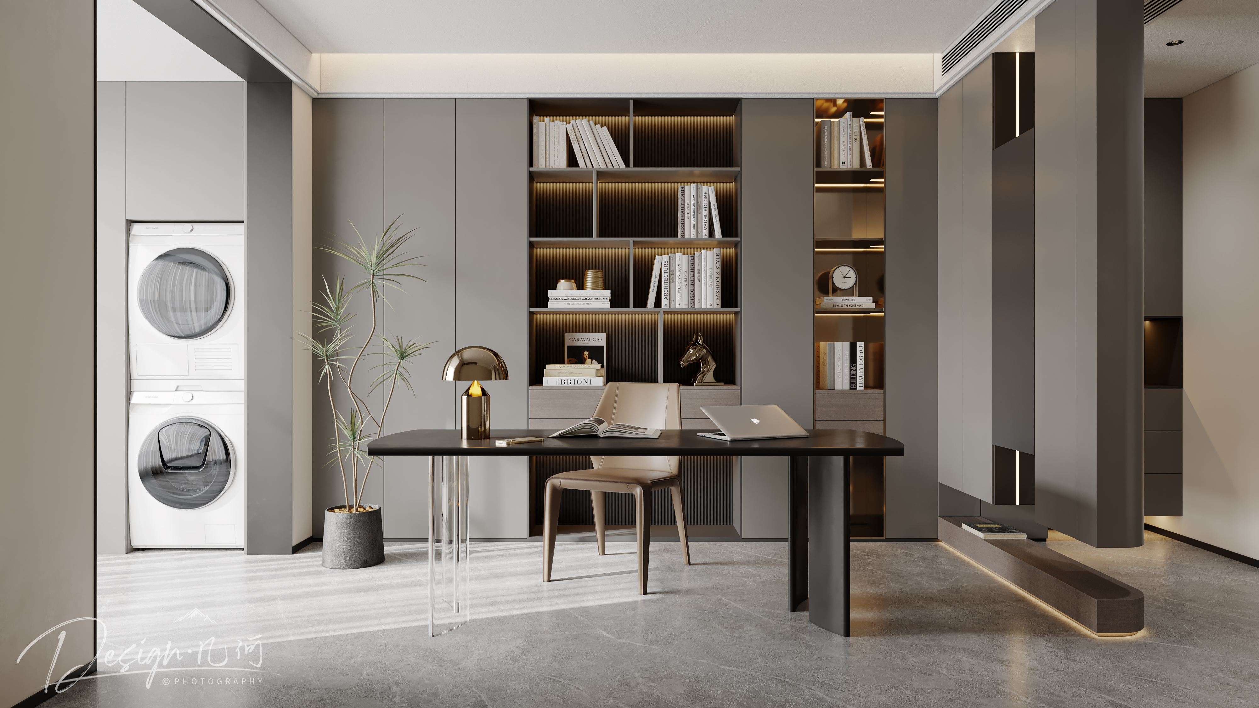 几何空间视觉表现 | 高速时代城现代轻奢客餐厅-4