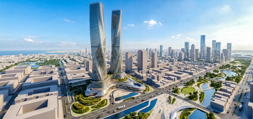 Twin Twisting Towers Concept-2