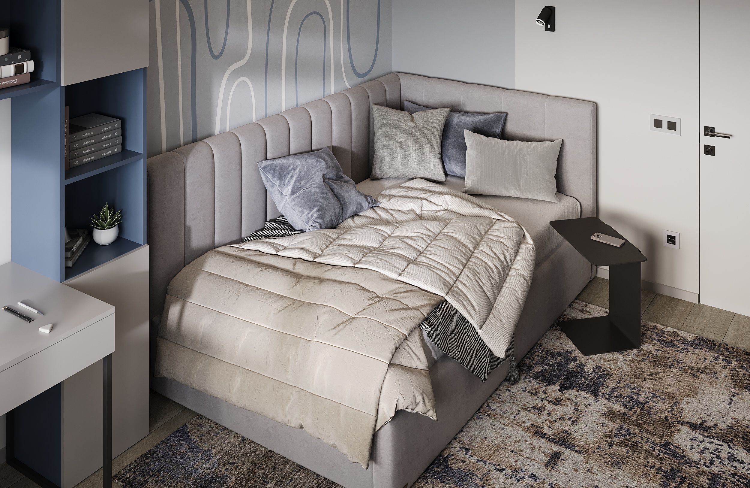 Contemporary 3-Room Apartment | Interior Visualization-8