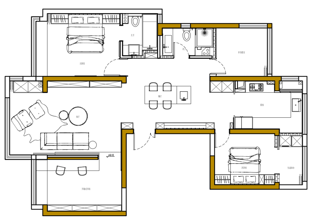 杭州江南学府 140㎡·屿岸丨中国杭州丨熹维设计-11