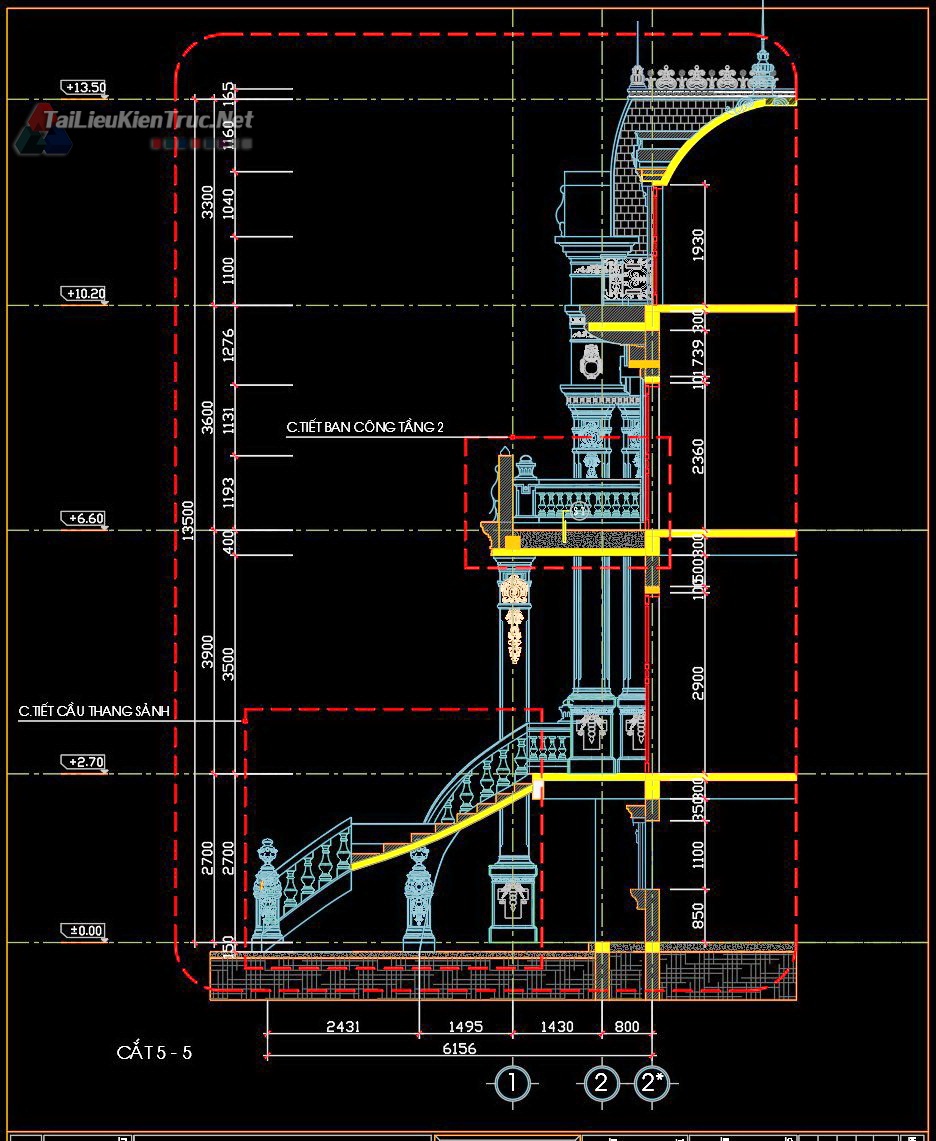 别墅古堡3层新古典设计方案（10·22m）-57