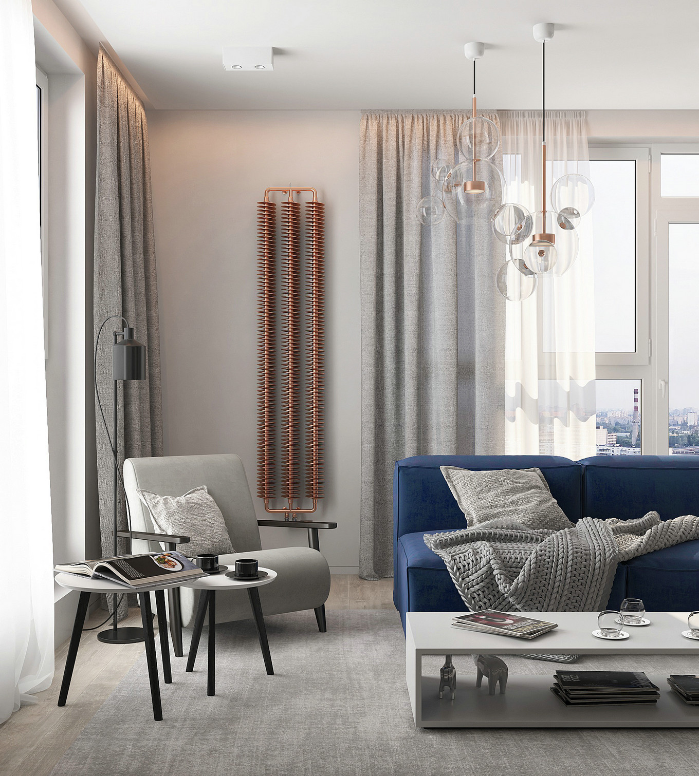 夏日清凉的清新冷色系室内设计-30