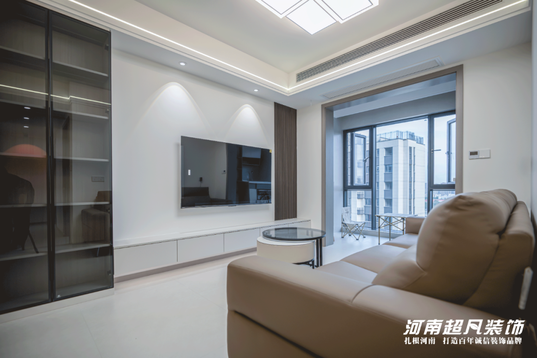 完工实景丨中原区康桥山海云图，93平三室两厅，遵循现代设计，简约质感突出-47