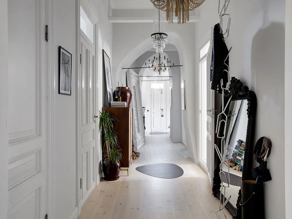 瑞典优雅公寓设计，浪漫倾斜屋顶与现代装饰的完美融合-25