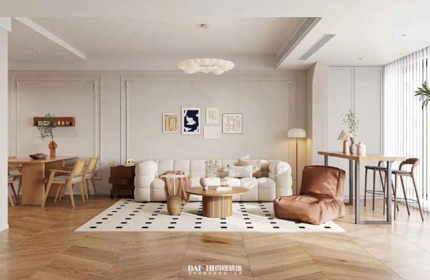 奶油原木家居丨百视设计-31