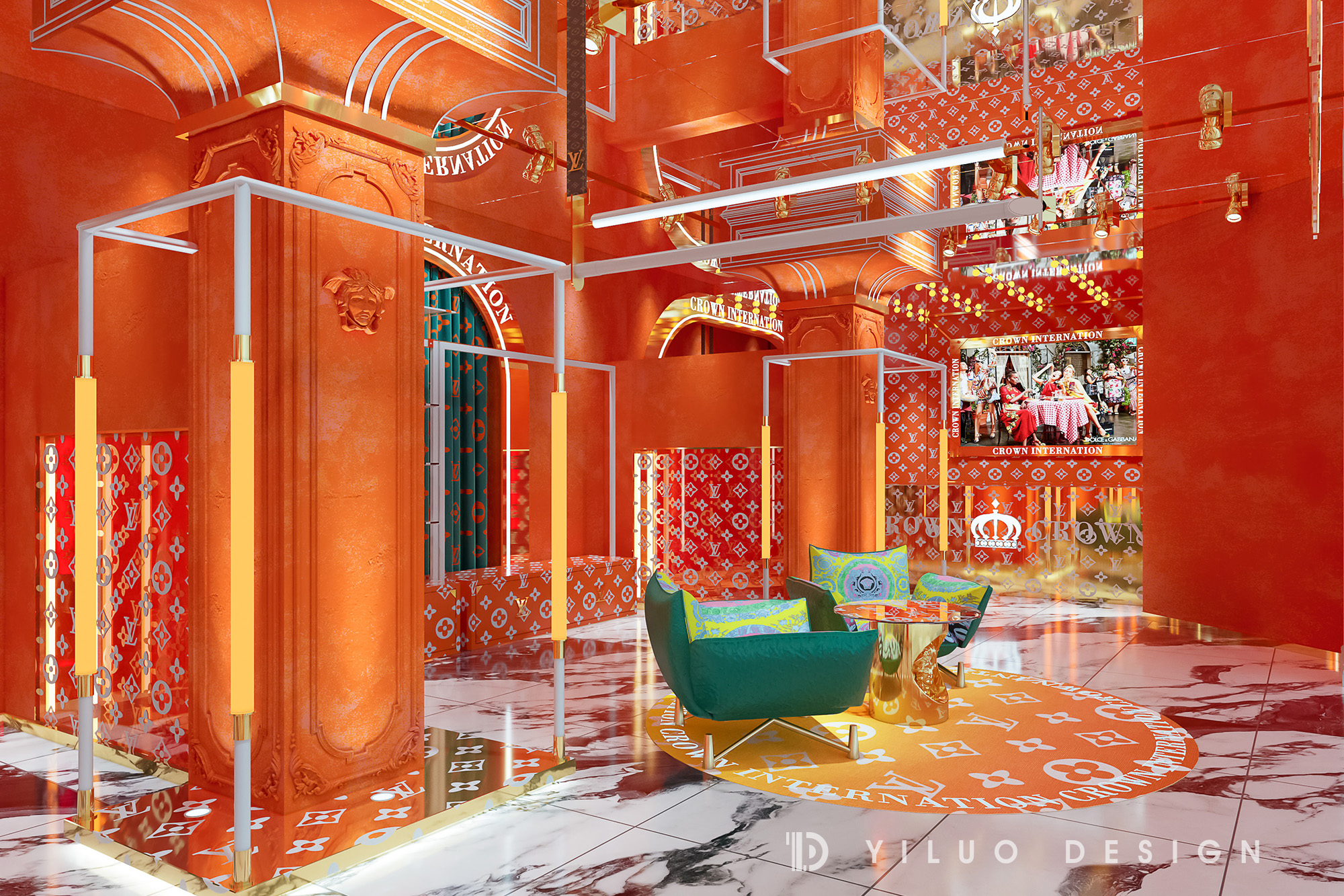 CROWN 男装潮牌空间快闪店形象设计丨中国广州丨YLD STUDIO-8