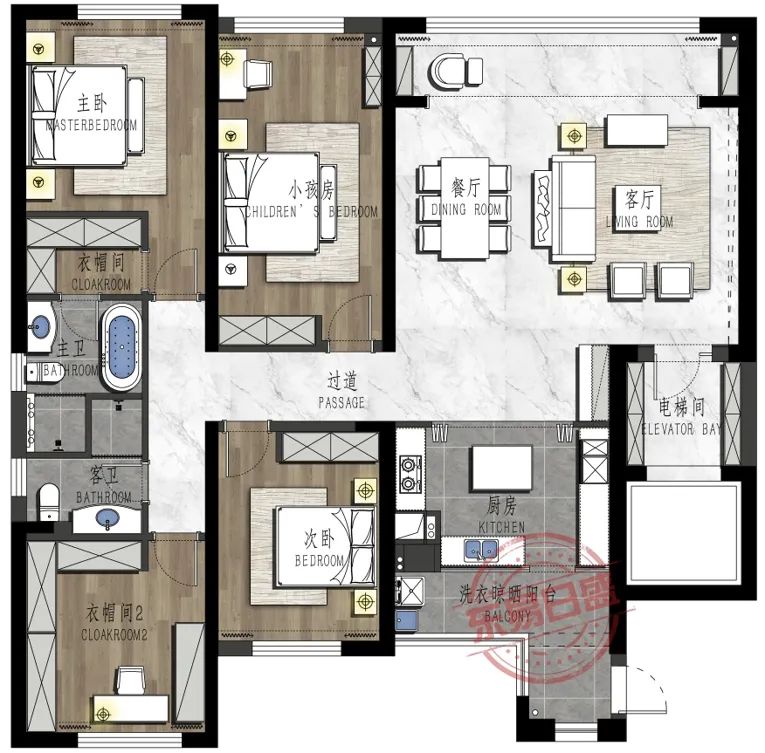 240㎡现代风格装修实拍，自在于形，雅蓄于心！-17