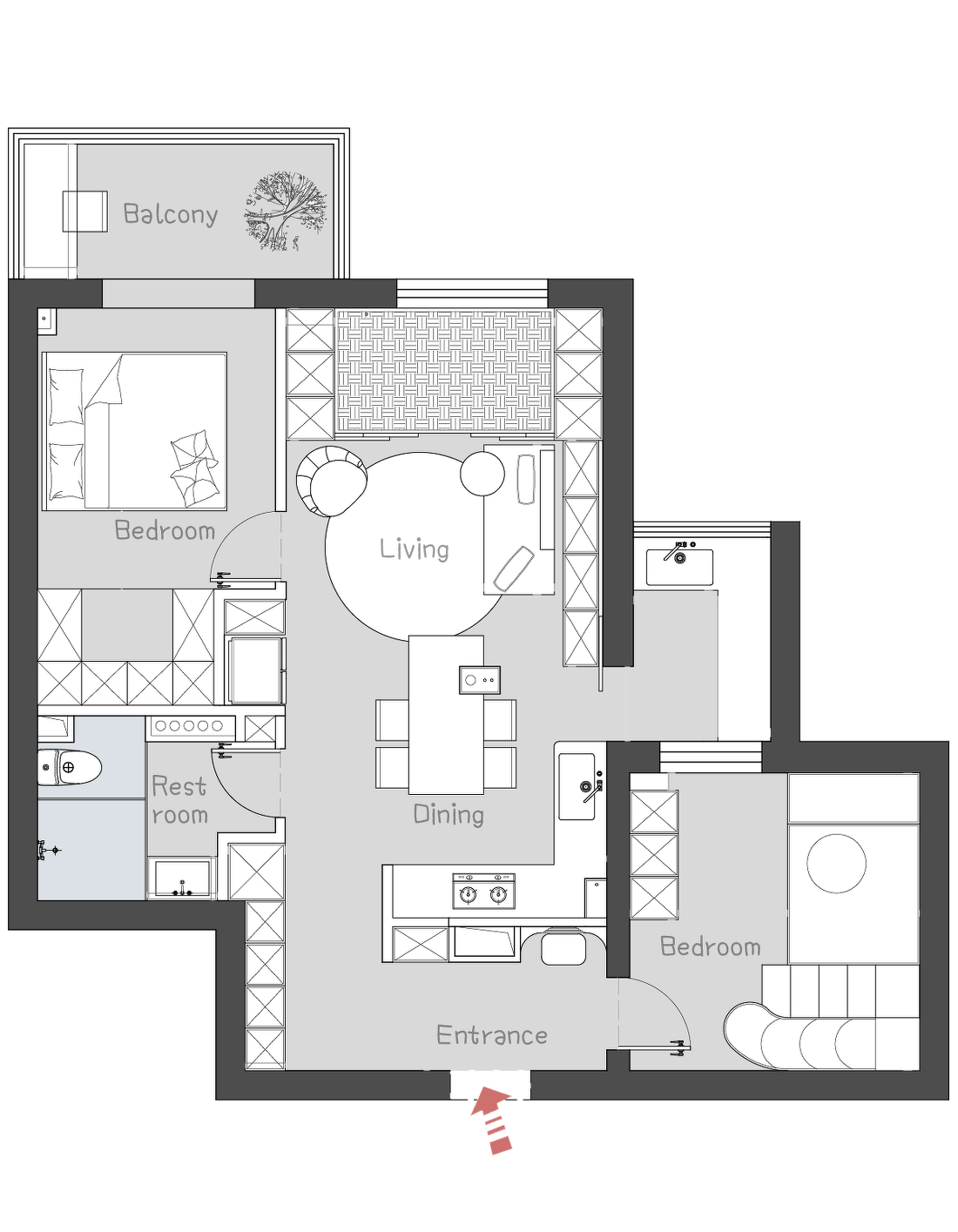 69 平米温馨两居改造-6