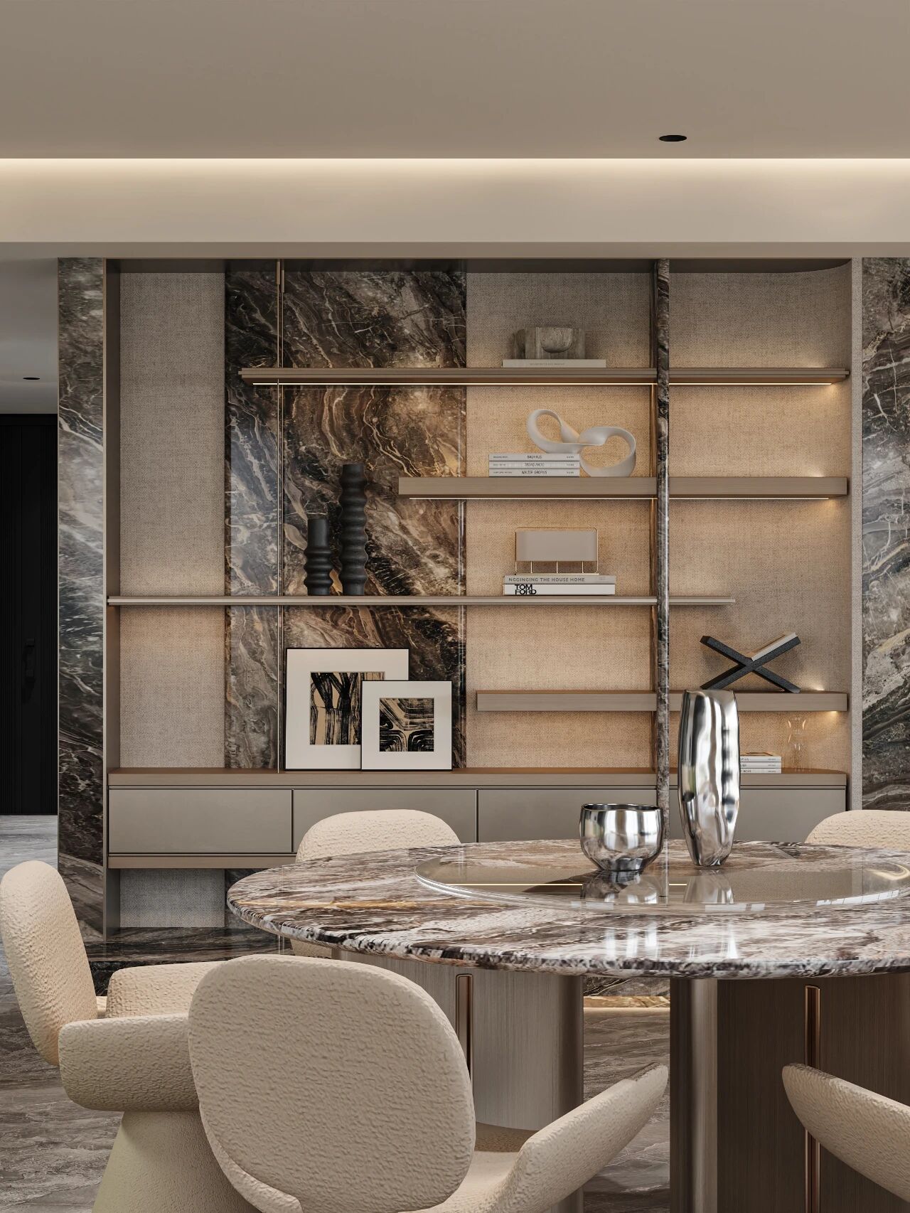 现代轻奢大平层丨中国武汉丨大思-30