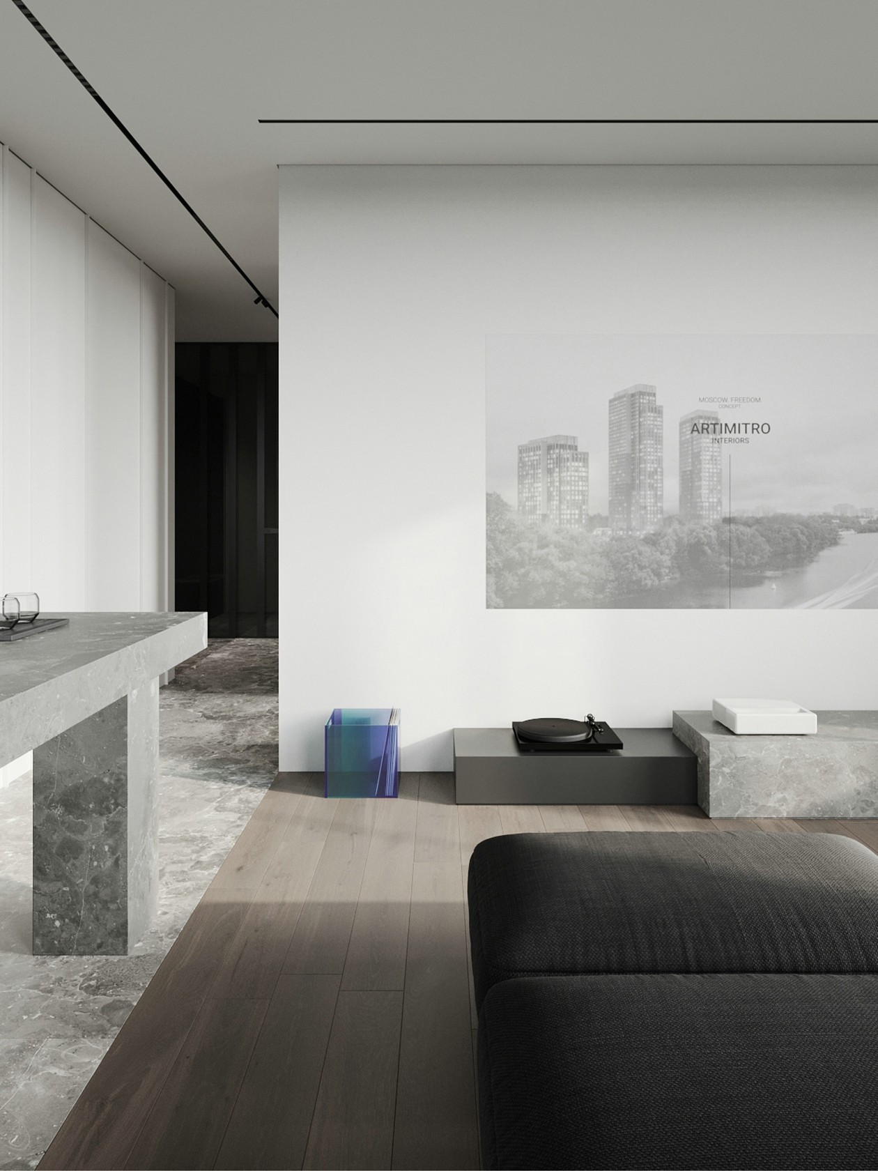 高级黑色系小空间公寓设计 既沉稳又有设计感！-2