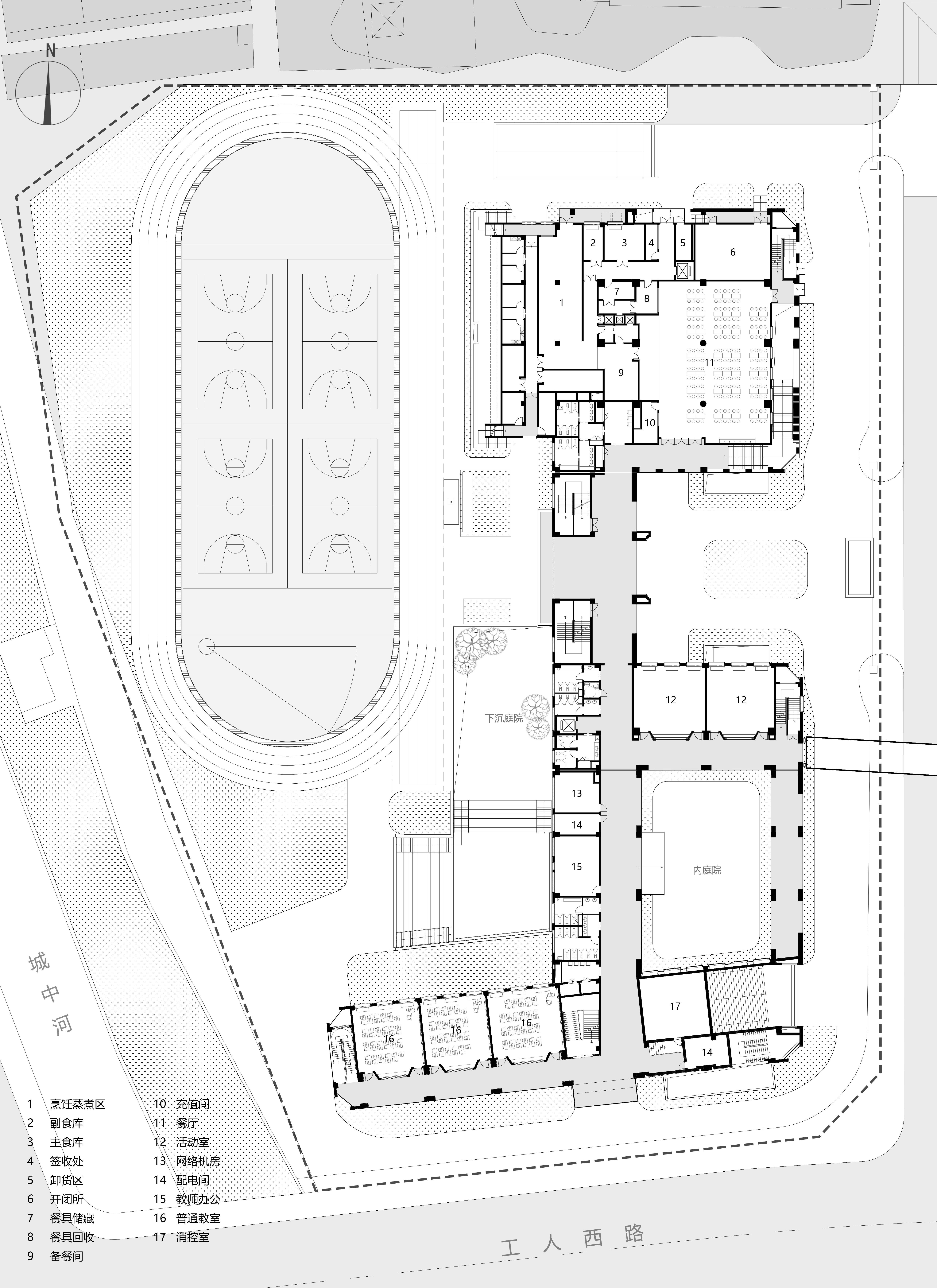 红砖与光影：义乌绣湖小学扩建工程 / 九米设计-25