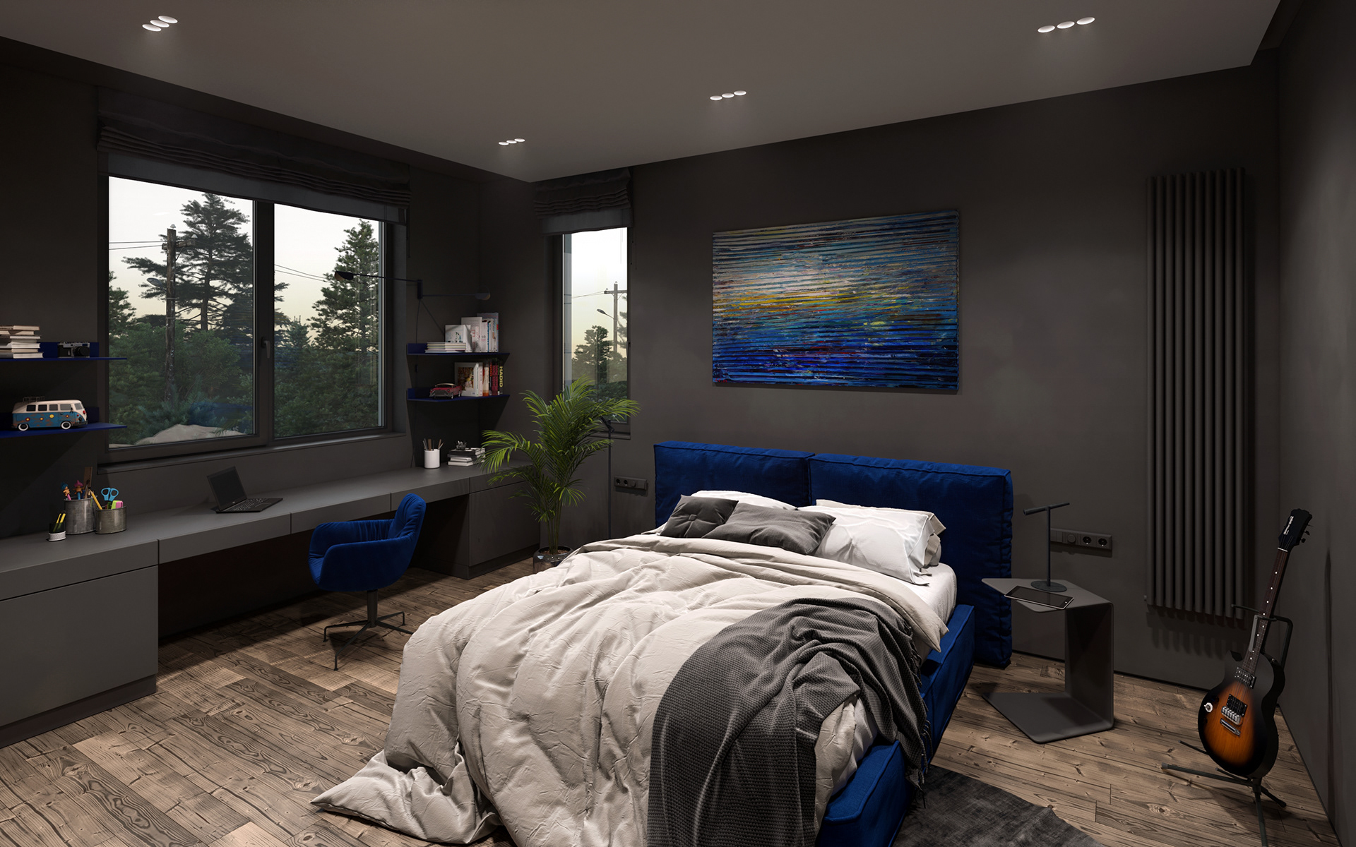 混凝土+木材 细腻且有质感的公寓-16