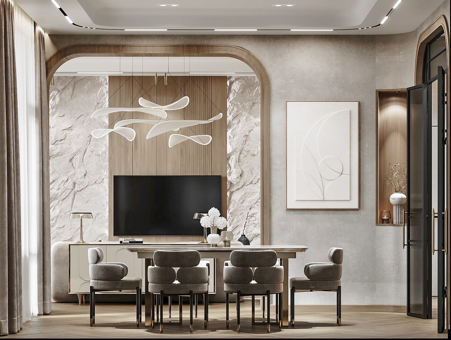 Гостиная + столовая зона-3