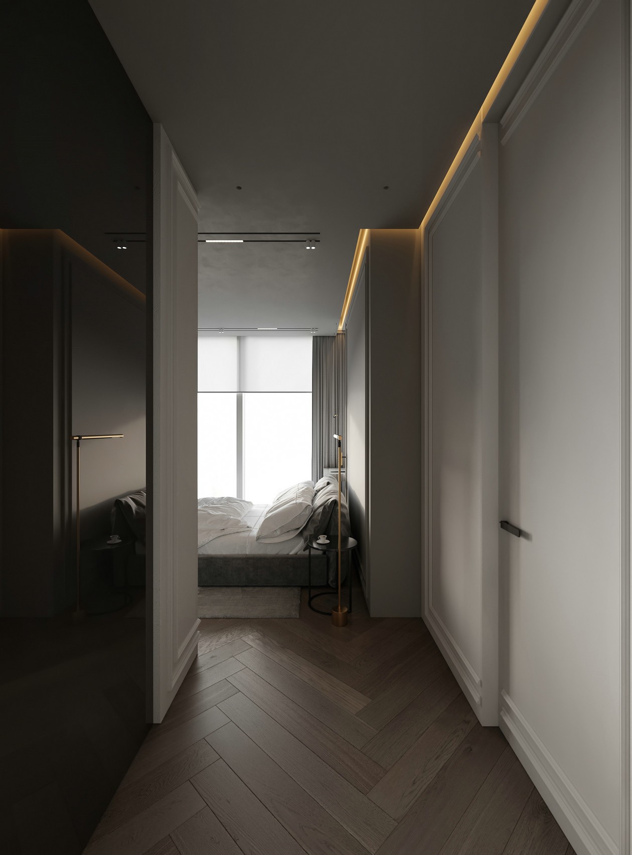 乌克兰高级灰色系公寓设计 超有范儿！-9