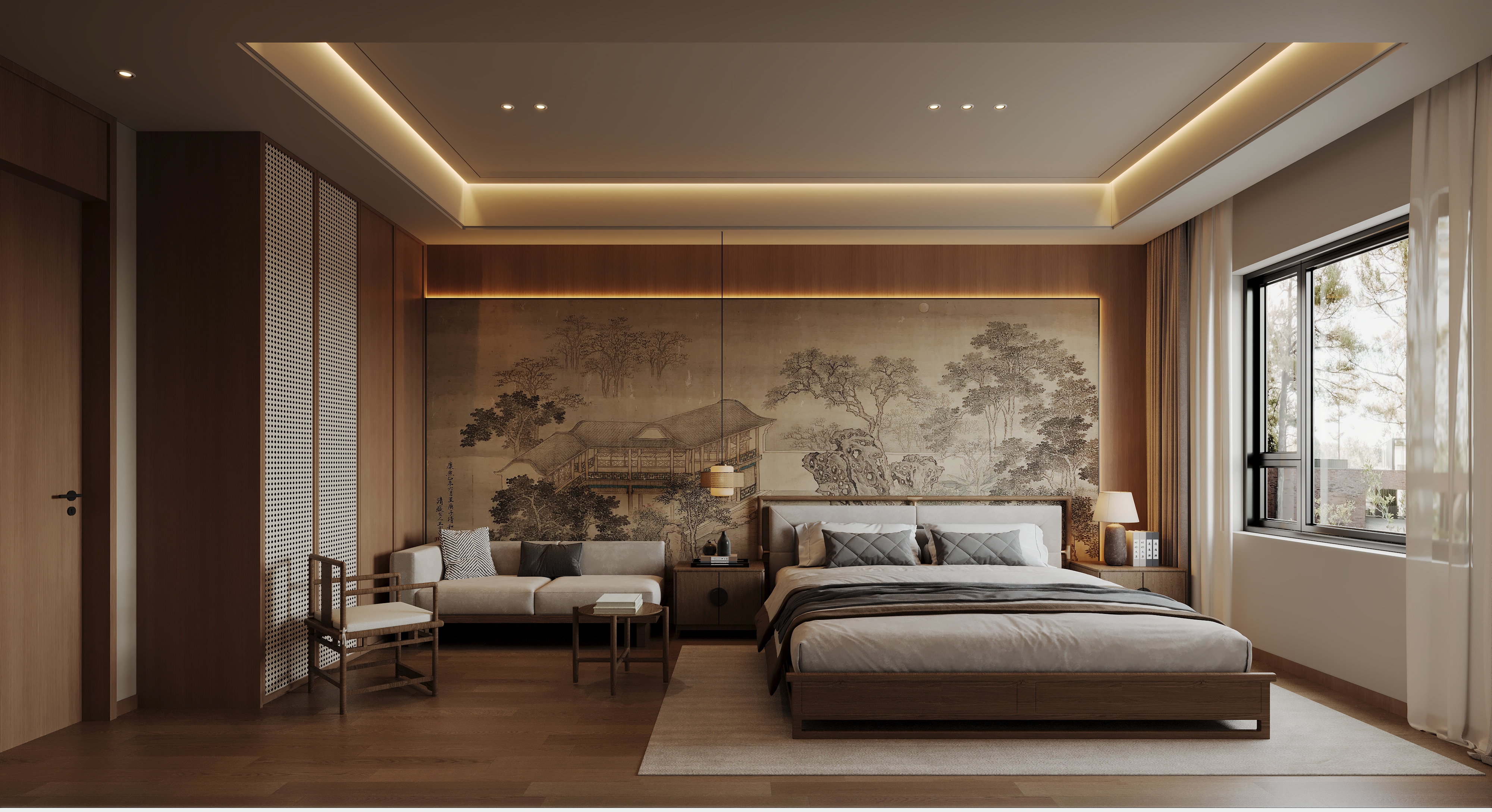 宋氏美学客餐厅卧室效果图表现-2