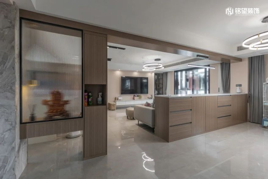 明发滨江新城 · 现代简约的无边界空间丨铭望装饰-13