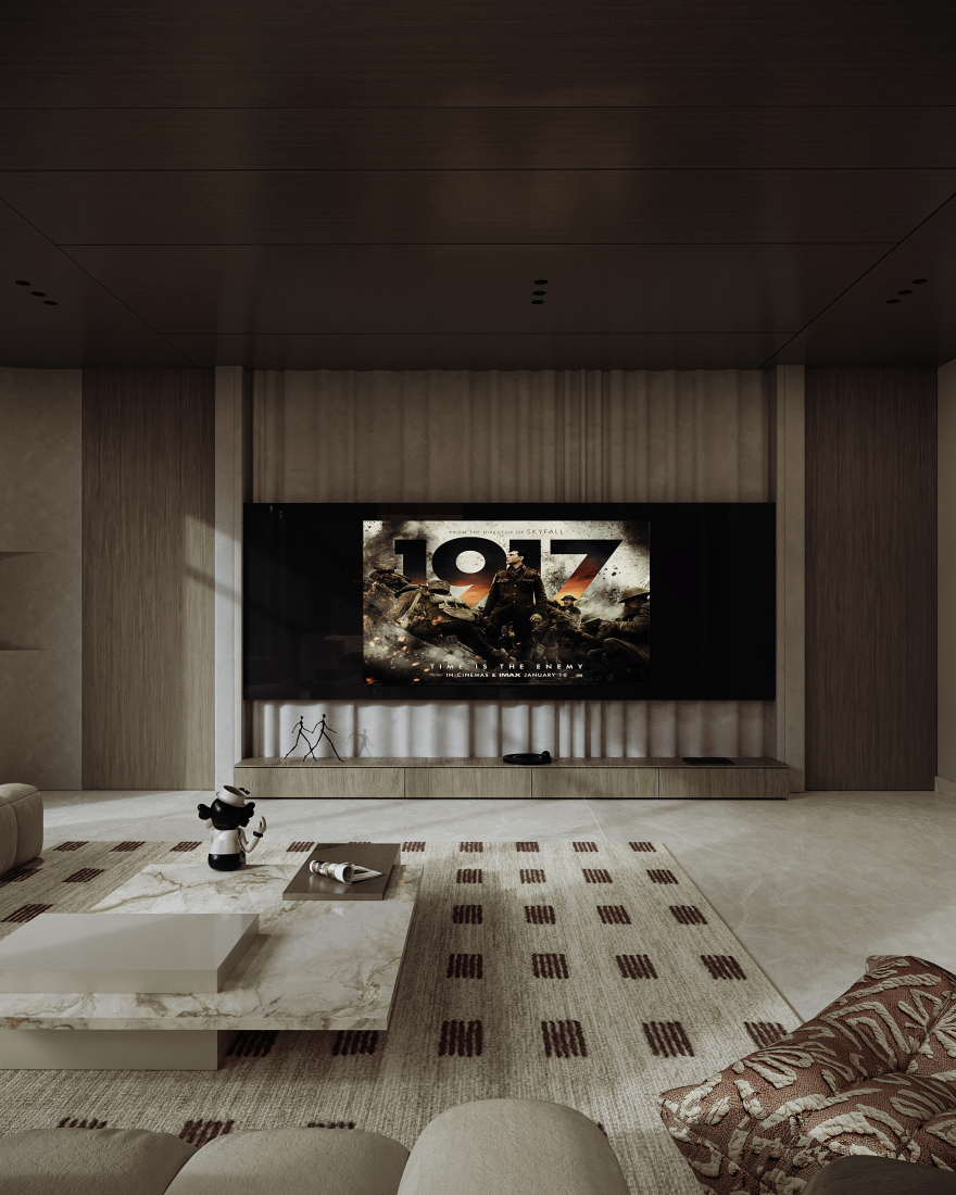 开放式起居与厨房室内设计丨United Arab EmiratesDubai-10