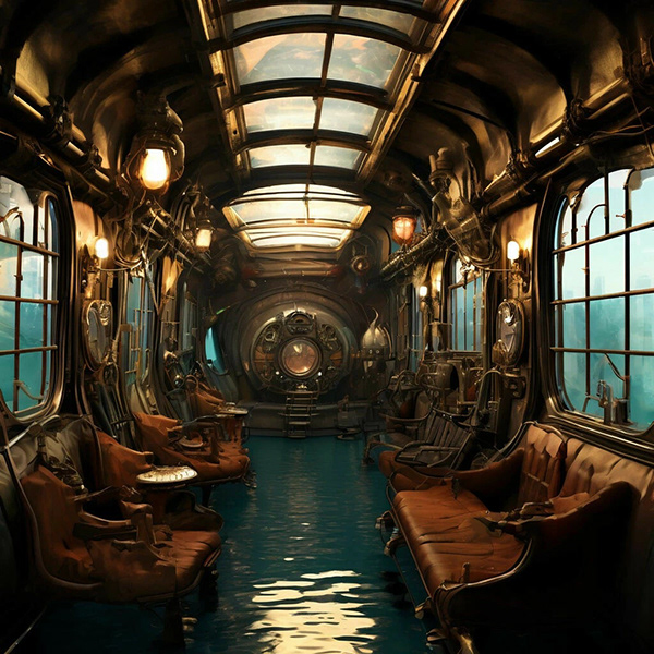 Дизайн квеста в стиле стимпанк. Батискаф. 4-8