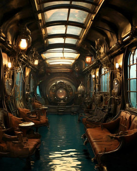 Дизайн квеста в стиле стимпанк. Батискаф. 4