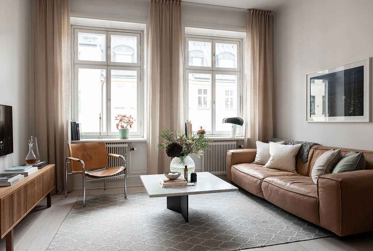 瑞典斯德哥尔摩现代简约家庭公寓设计-1