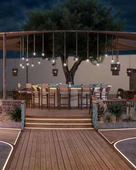 “Al  Tablya”户外餐厅,“WANAS”社会中心