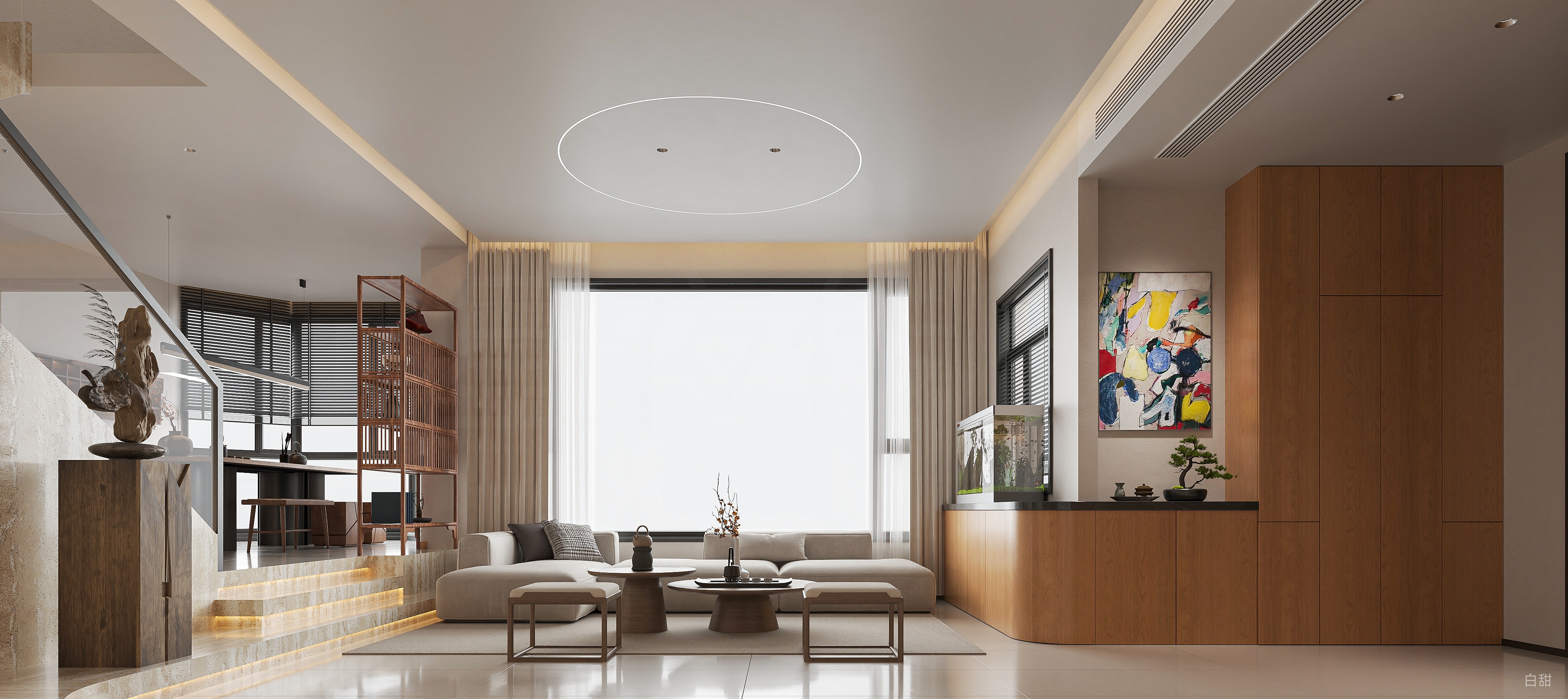 清浅木调、多元设计，烟火气里的治愈空间-1