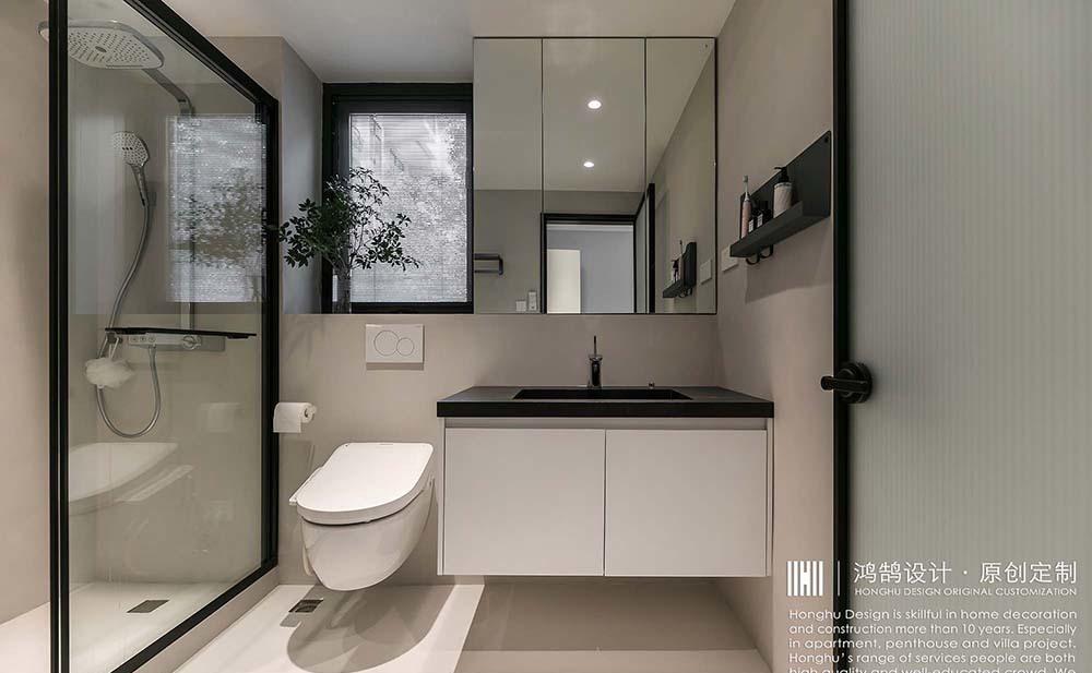 微水泥极简风平层公寓设计丨中国上海丨上海鸿鹄设计-31