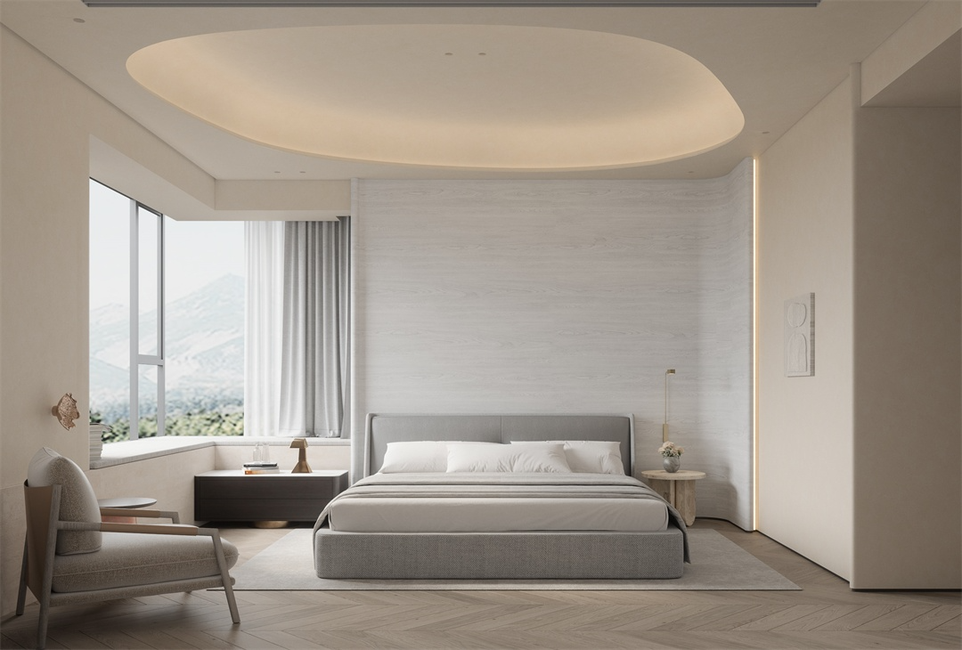 香港大禾装饰|侘寂风格大平层效果图-13