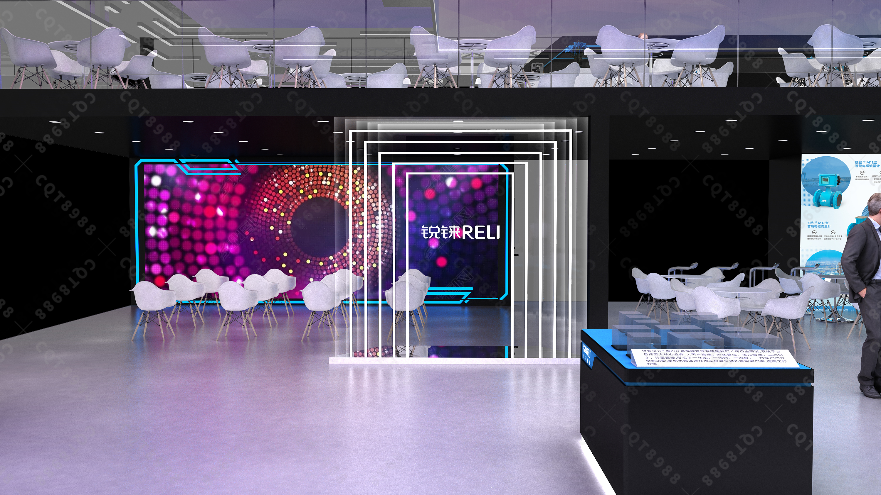 科技展台设计,CFME水泵管阀展,流体机械展展台设计 -8