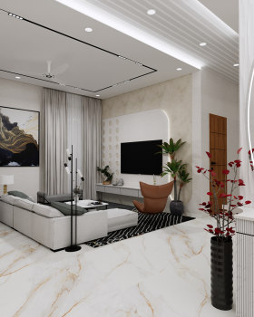 The Beige Haven – A Modern Luxe Duplex Residence