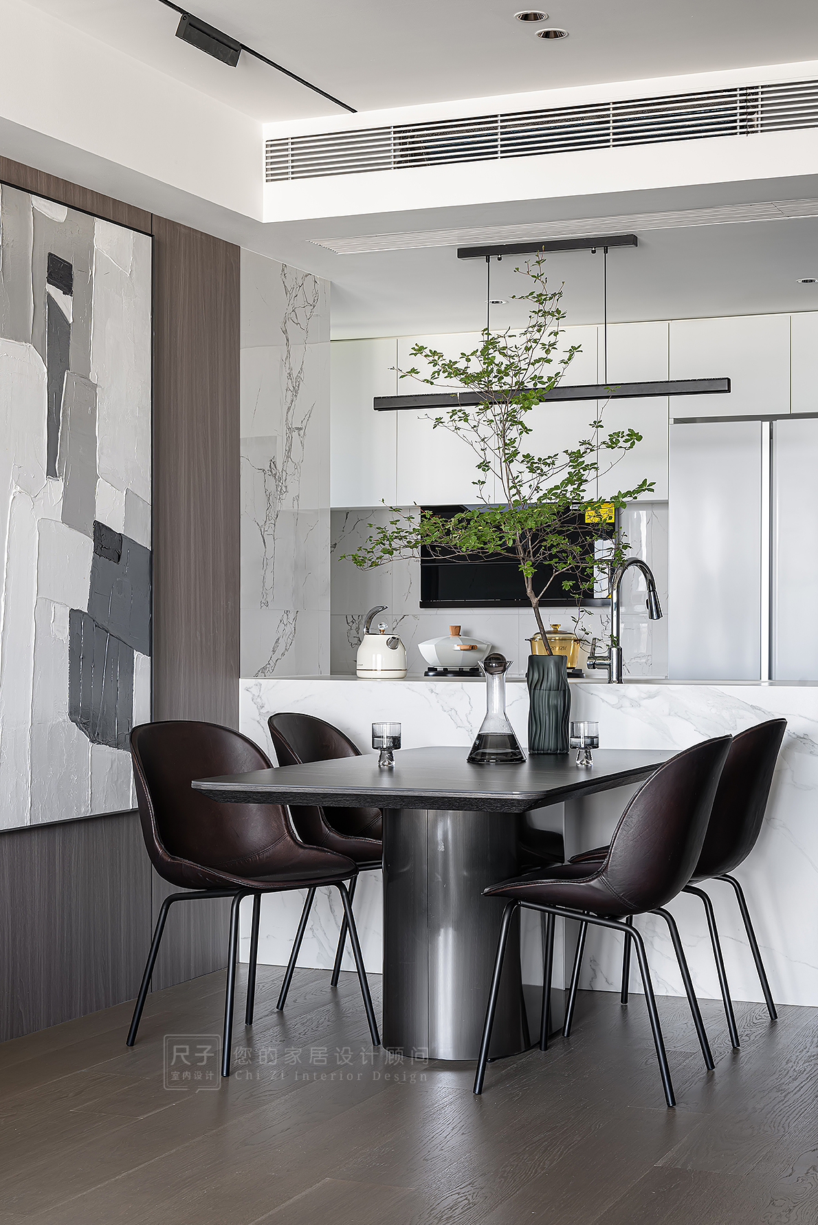 酷灰质感的都市馨居丨中国深圳丨尺子室内设计-31