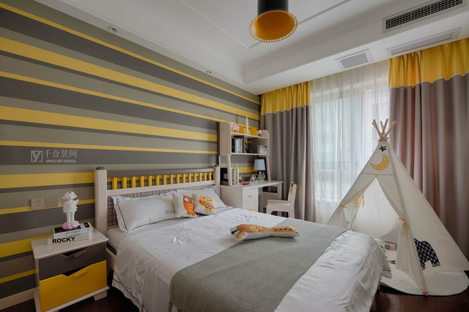 重庆约克郡壹號湖畔爱马仕风格私宅设计-43