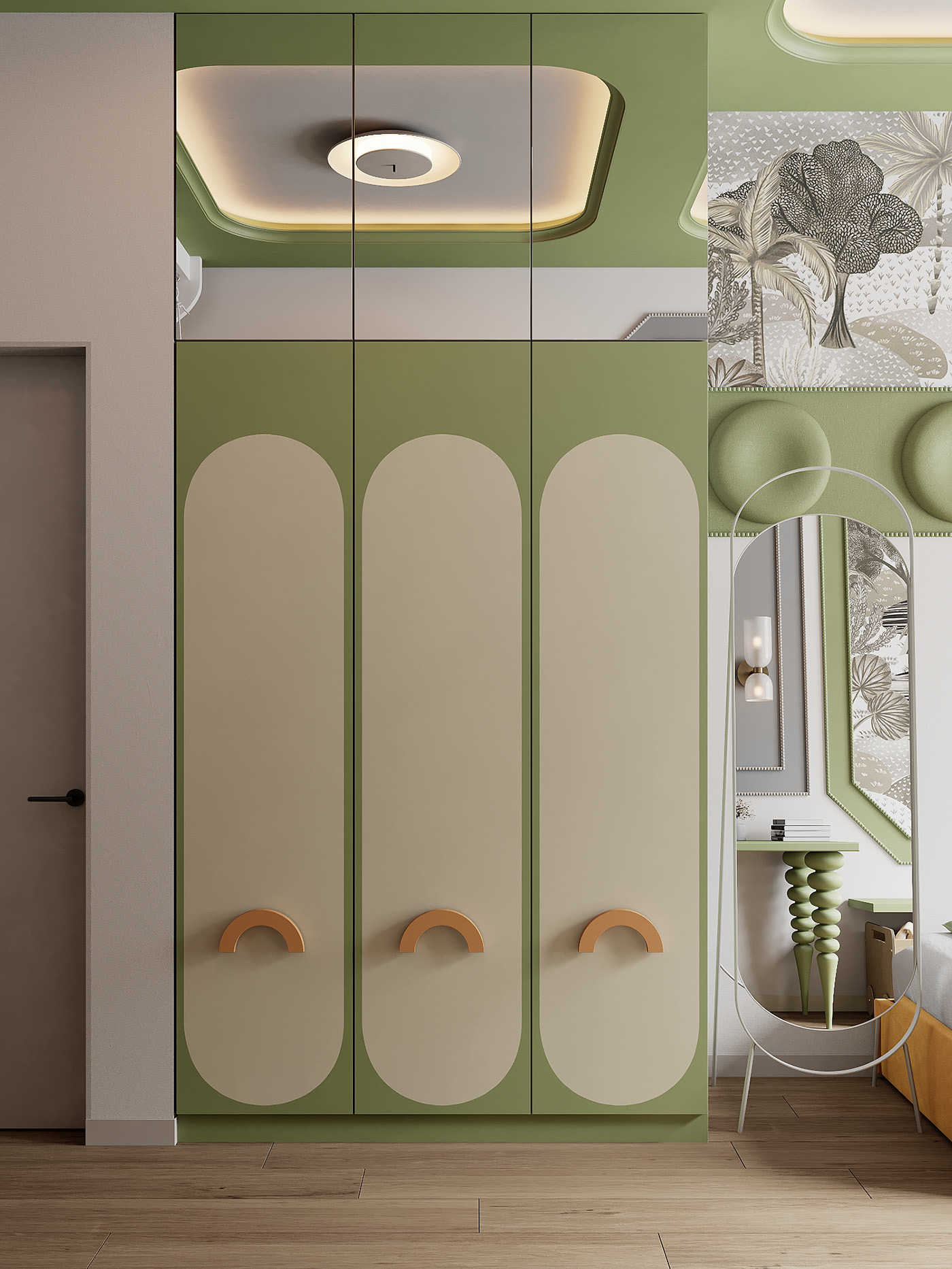 浅灰色与绿色打造舒适凉爽夏日-24