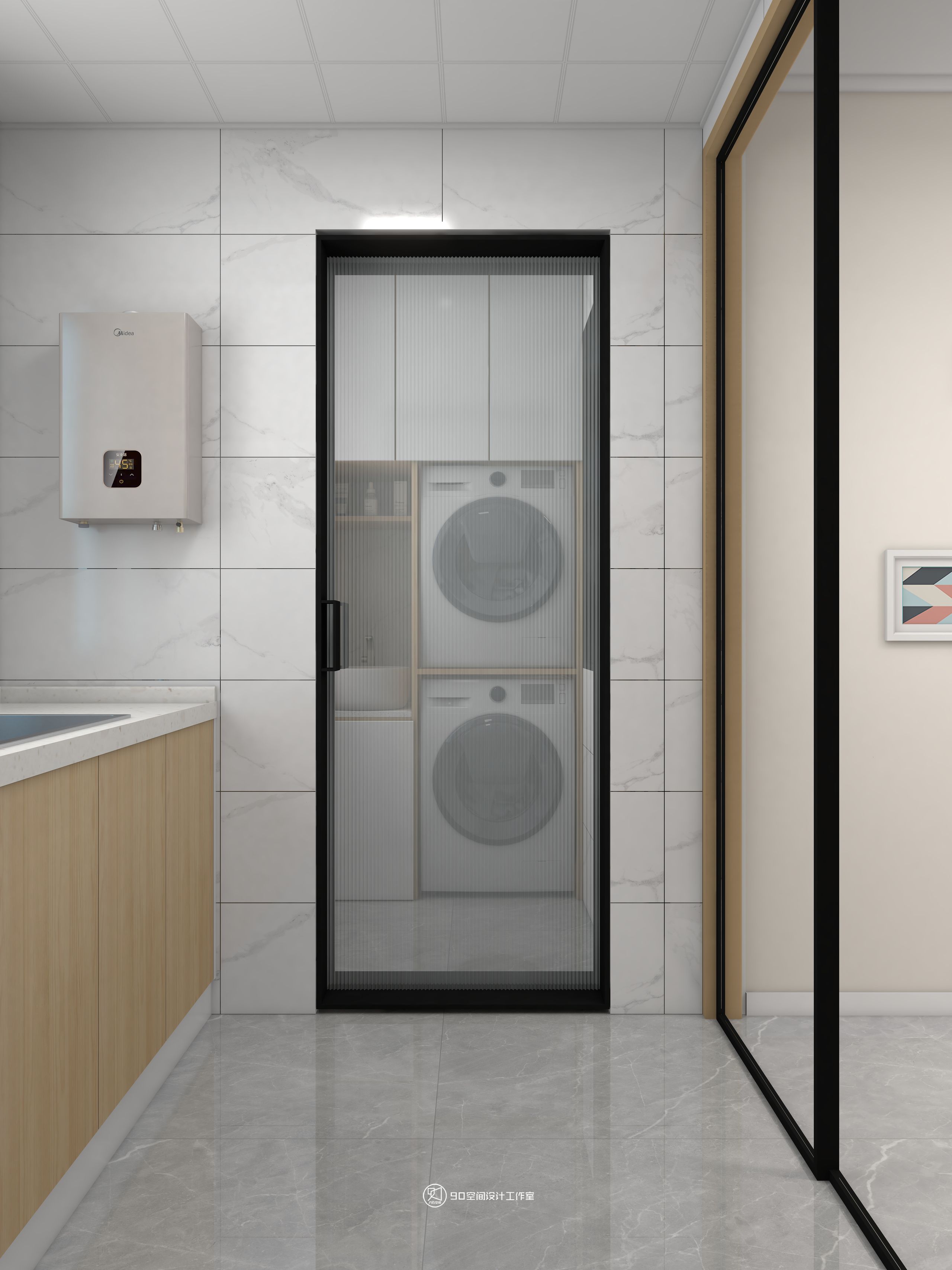 棉花糖奶油风格113 平方 3 室 2 厅 1 卫丨90 空间设计-19