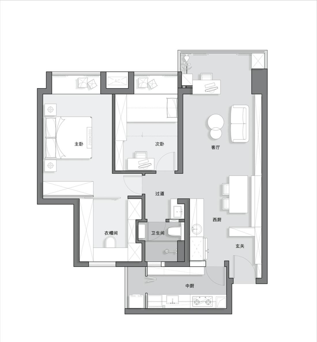 成都小户型多功能融合设计,打造舒适生活空间-3
