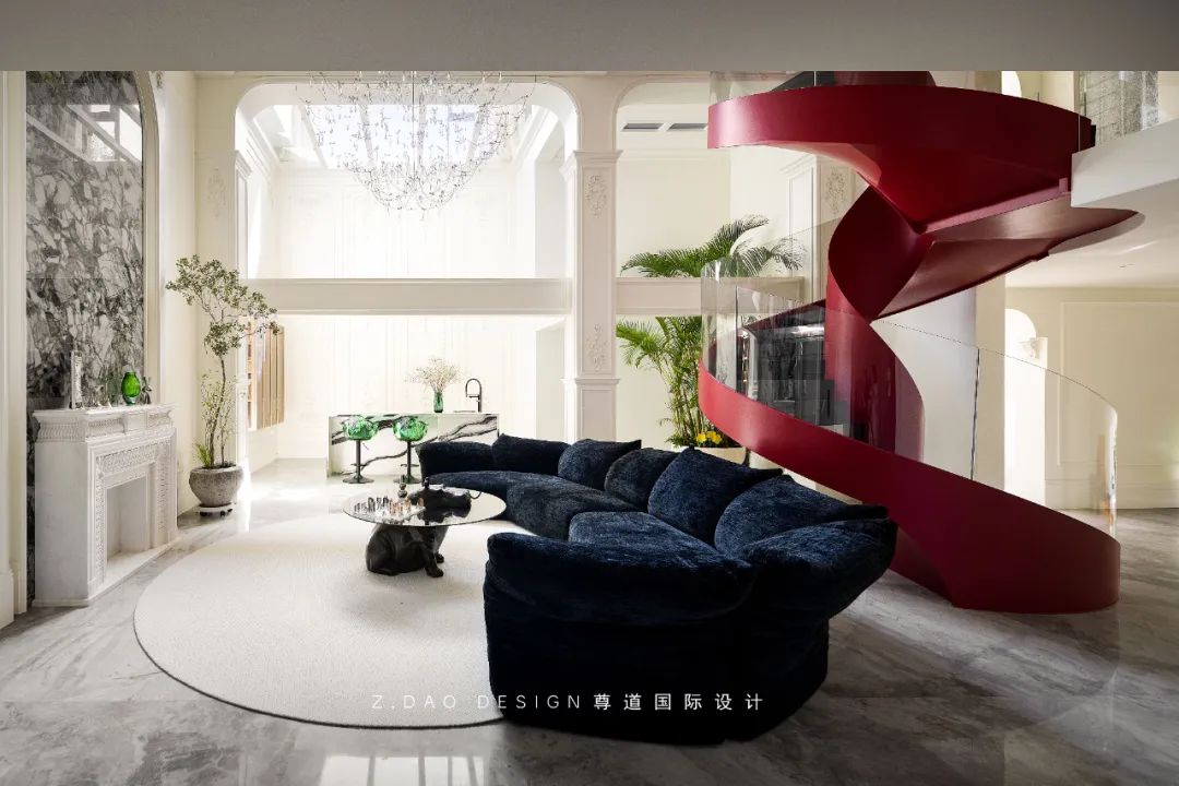 合肥『国贸天成』360㎡奶油法式风叠墅丨尊道国际设计-59