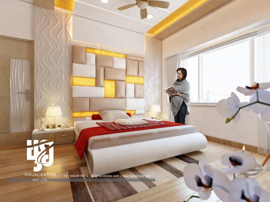 印度 HS3D 打造惊艳住宅室内渲染-79