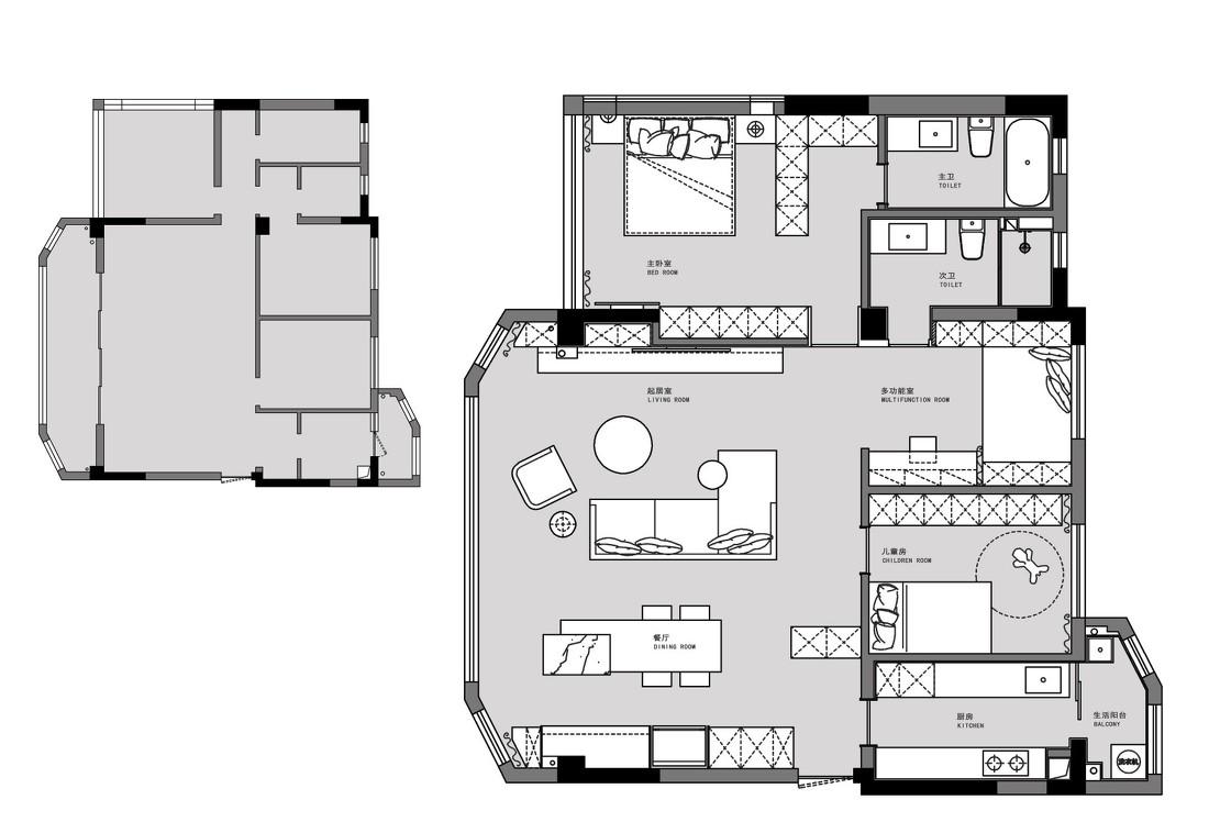 风水调和，空间延伸——起居室设计案例-0