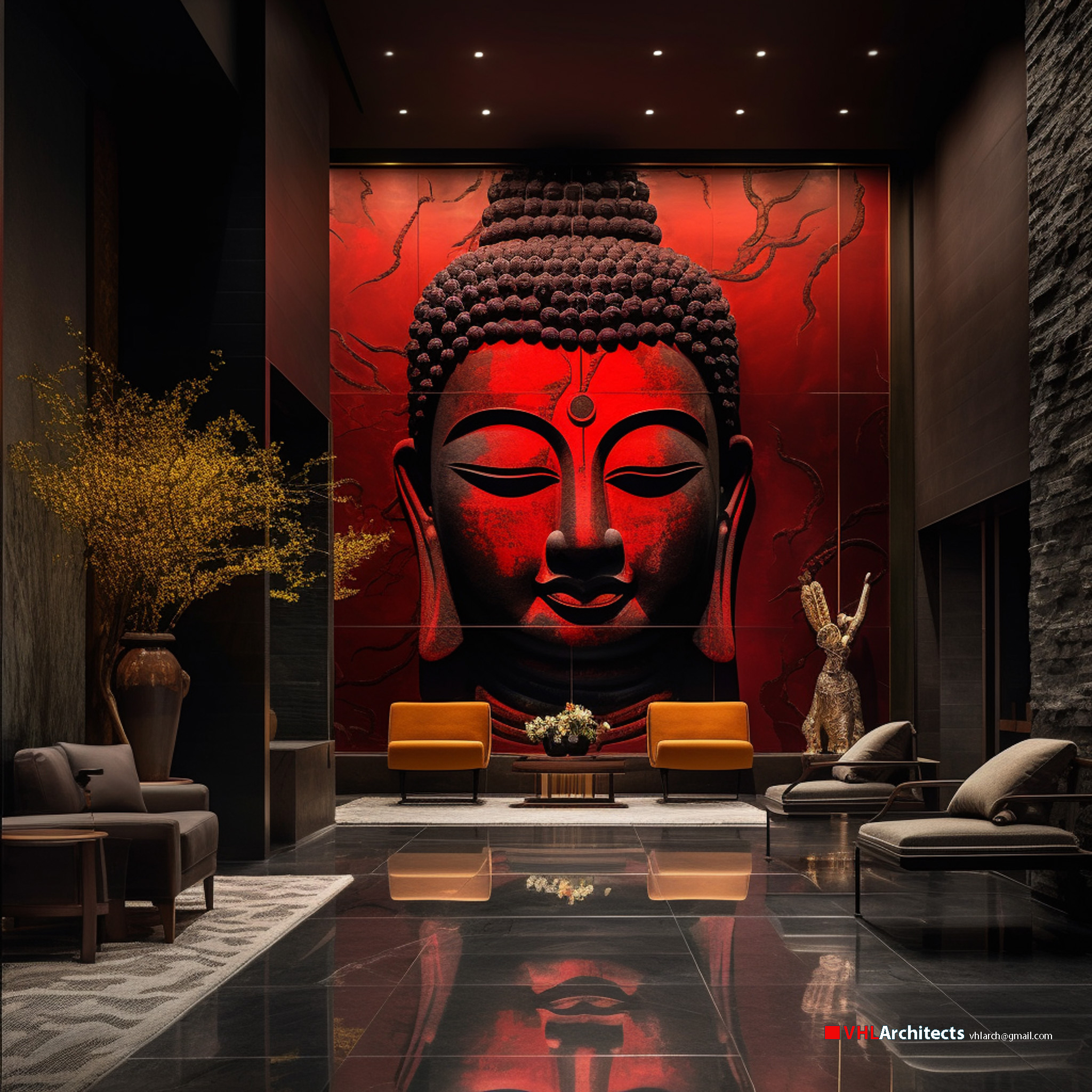 Lobby and Exhibitions with Buddhist Space-0