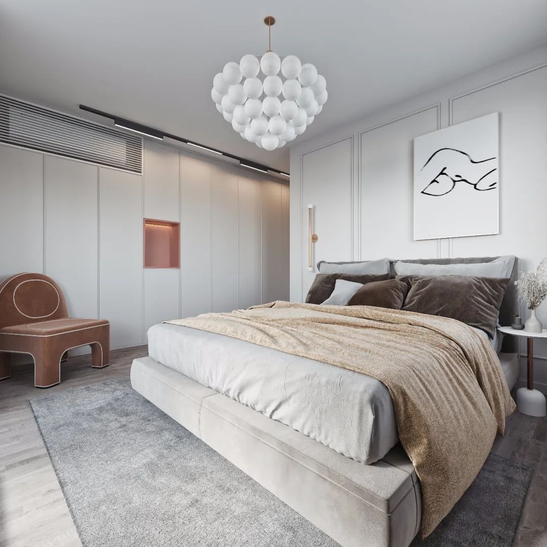 轻奢极简，60㎡裕中西里小区公寓设计诠释空间美学-13